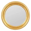 Miroir convexe Drachma rond doré bois 46cm