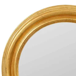 Miroir convexe Drachma rond doré bois 46cm