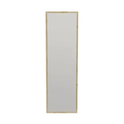 Miroir Dcarrier, Verre miroité, Objet d'ameublement mural, Décoration avec miroir, 50x2h160 cm, Chêne
