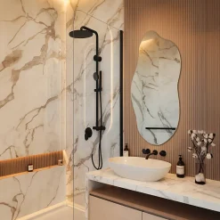 Miroir Décoratif Irrégulier Wallfluent 45 x 100 cm Design Minimaliste Asymétrique Pour Salle De Bain