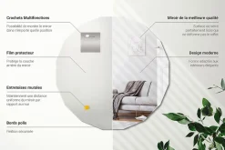 Miroir Décoratif Multi-Facettes Wallfluent 100 x 100 cm Salle À Manger & Intérieurs Modernes