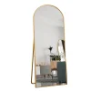 Miroir De Courtoisie Arqué Pleine Longueur 180 X 80 Cm, Adapté à La Chambre, Au Salon, Doré