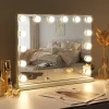 Miroir de maquillage Hollywood lumineux LED Coiffeuse Mural - 50 x 40 cm