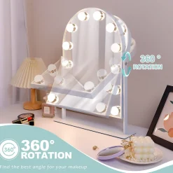 Miroir de maquillage hollywood coiffeuse avec lumière Arche 30x41cm