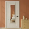 Miroir de porte rectangulaire blanc l.35 x H.125