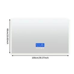 Miroir De Salle De Bain Avec Éclairage 60 X 100 Cm, Affichage De La Température, Fonction Antibuée