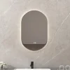 Miroir de Salle de Bain Miroir de Maquillage Mural avec Éclairage LED Fonction Anti Buée Miroir Ovale sans Cadre