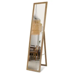 Miroir Debout Tulup 156x36 cm avec un cadre MDF effet bois pour le dressing