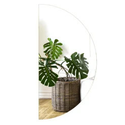 Miroir demi-cercle LED 30x60 cm lumière neutre moderne