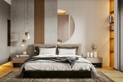 Miroir Demi-Rond Classique Wallfluent 1/2 - 80 cm Miroir Pratique Pour Chambre Ou Hall