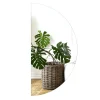 Miroir demi-rond LED 25x50 cm éclairage froid mural design