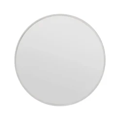Miroir Dlucchin, Verre miroité, Objet d'ameublement mural, Décoration avec miroir, 60x2h60 cm, Blanc