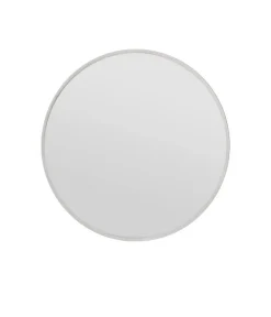 Miroir Dlucchin, Verre miroité, Objet d'ameublement mural, Décoration avec miroir, 60x2h60 cm, Blanc