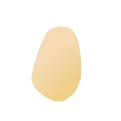 Miroir doré forme organique 40x25cm