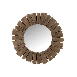 Miroir en bois naturel 66x4x66 cm