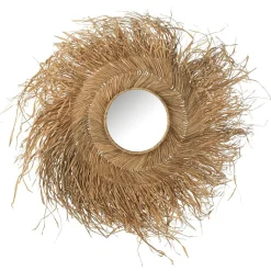 Miroir en jonc naturel diamètre 90cm