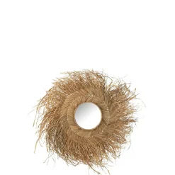 Miroir en jonc naturel diamètre 90cm
