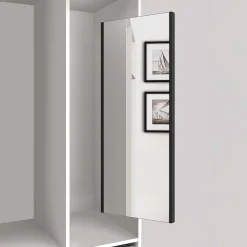 Miroir extractible pour l'intérieur de l'armoire Noir texturé