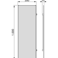 Miroir extractible pour l'intérieur de l'armoire Noir texturé