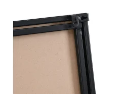 Miroir fenêtre industriel en métal - L. 140 x H. 75 cm - Noir - MAASTRICHT