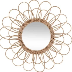 Miroir Fleur - rotin D56 cm - Atmosphera