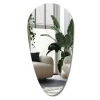 Miroir Goutte Asymétrique Mural Sans Cadre Wallfluent 50 x 100 cm Style Naturel Et Minimaliste Pour Intérieur Moderne