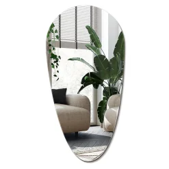 Miroir Goutte Asymétrique Mural Sans Cadre Wallfluent 50 x 100 cm Style Naturel Et Minimaliste Pour Intérieur Moderne