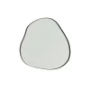 Miroir irrégulier bord en métal noir 47x49 cm