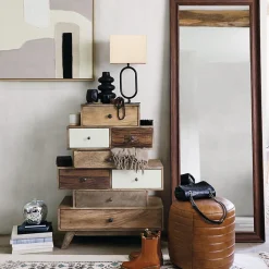 Miroir Mae 72 - 4x195 - 6 cm - Blanc- Atmosphera