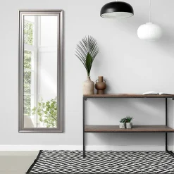 Miroir modern Dada Art l.40 x H.140 cm gris argent