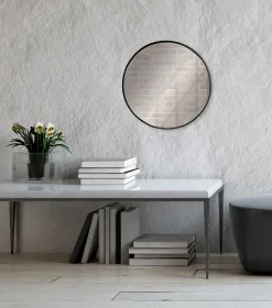 Miroir métal noir Angus Norasia ⌀60cm