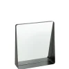 Miroir mural carré en métal noir 38x9x41cm