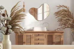 Miroir Mural Irrégulier Wallfluent 68 x 67cm Miroir Asymétrique Design Pour Salon Ou Salle De Bain