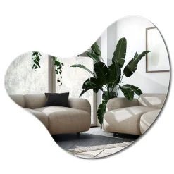 Miroir Mural Irrégulier Wallfluent 77 x 77 cm Miroir Décoratif Moderne Et Original