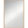 Miroir mural rectangulaire dim. 50L x 70H cm cadre MDF aspect bois clair