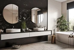 Miroir mural Tulup forme cercle coupé design 63x70 cm 1 pièce