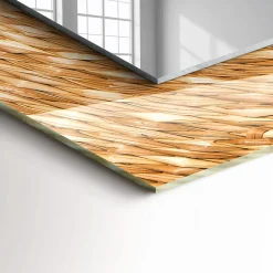 Miroir Mural Tulup 80x60 cm Acacia Grand Miroir Pour Chambre