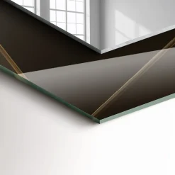 Miroir Mural Tulup 80x60 cm Formes Géométriques Grand Miroir Pour Chambre