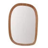 Miroir organique contour bois 45x65cm