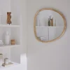 Miroir organique en bois de sapin 75cm couleur naturelle CHARLIE L 75 x l 70 x E 3cm