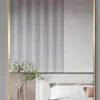 Miroir ovale avec cadre en métal doré H.80 x l.40 cm, Ornami Elvie