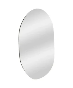 Miroir Pelagus, Verre miroité, Objet d'ameublement mural, Décoration avec miroir, 52x2h89 cm, Noir