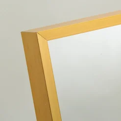 Miroir Pleine Longueur, 140 X 40 Cm, Haute Définition, Avec Support, Convient Pour Le Salon, Dorée