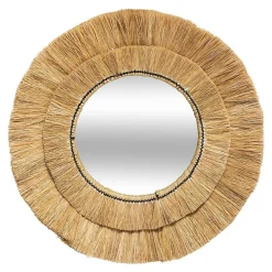 Miroir raphia Safari diamètre 57cm