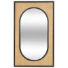 Miroir Raquel noir cannage H107cm - Atmosphera