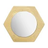 Miroir Romy - métal - 18x18 cm - Blanc- Atmosphera