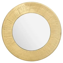 Miroir Romy - métal - 18x18 cm - Blanc- Atmosphera
