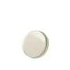 Miroir rond avec bord en métal blanc 30x30x5 cm