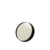 Miroir rond avec bord noir en métal 30x30x5 cm