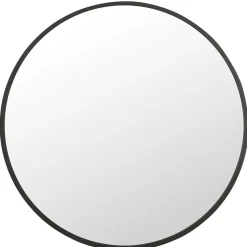 Miroir rond avec cadre noir D.110 cm